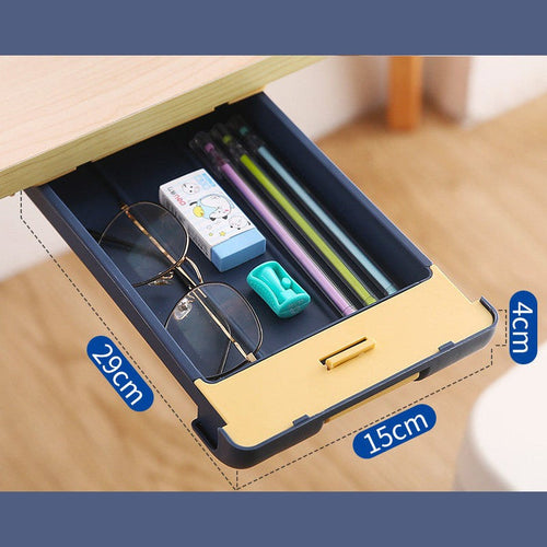 Skanto | Slim Glide Under Desk Storage Pull-Out Drawer, for Stationery, Tools & More