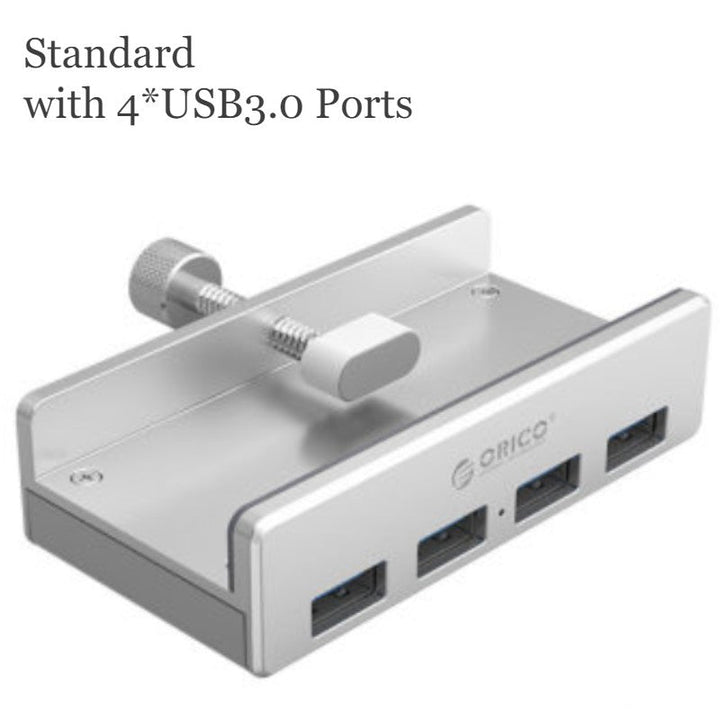 Skanto | Kreativ Bakklips Snap-on USB3.0 Hub, med 4 USB Porter & Enkel- å-fikse Design, for Ultimat Bekvemmelighet i Hjem & Kontor