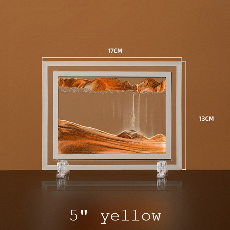 Skanto | Dynamisk Glassrammet Bevegelig Sand Natur Landskap, for Desktop, Hjem, Kontor, Dekor