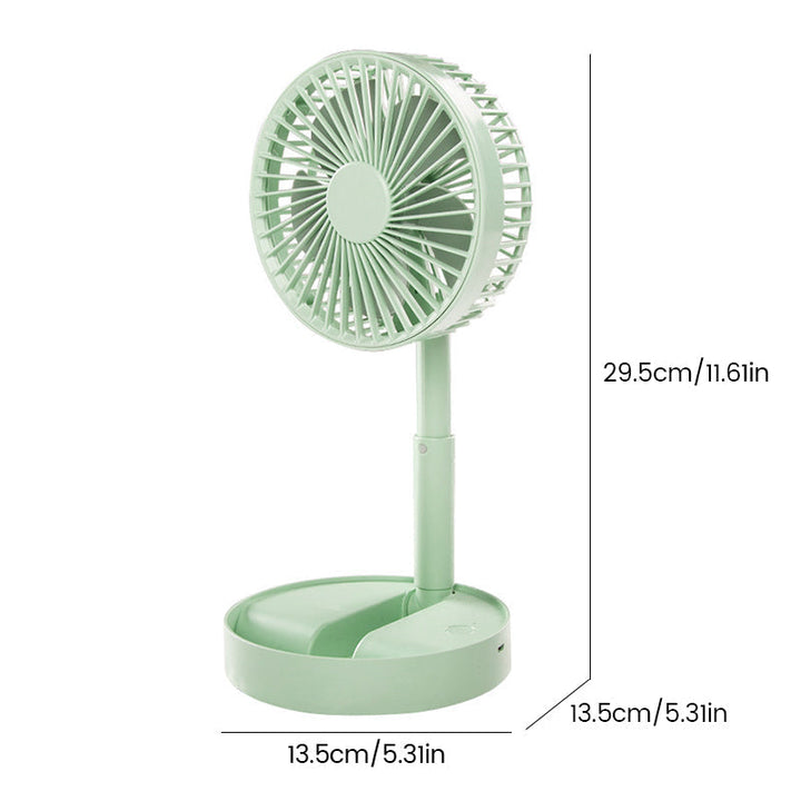 Mini vifte med sammenleggbar teleskopisk telefonholder | Skanto