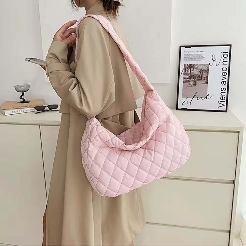 Skanto | Polstret Ballett Extra Large Puffer Tote Crossbody Polstret Skulderveske