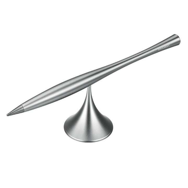 Skanto | Blekkfri Evig Metallpenn, med utskiftbar metalldor, Spinnende Base & Glatt Aluminiumslegering Skall, for Kontor, Arbeid & Studie