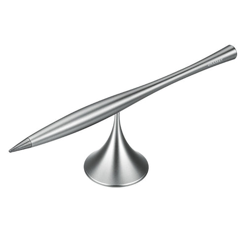 Skanto | Blekkfri Evig Metallpenn, med utskiftbar metalldor, Spinnende Base & Glatt Aluminiumslegering Skall, for Kontor, Arbeid & Studie