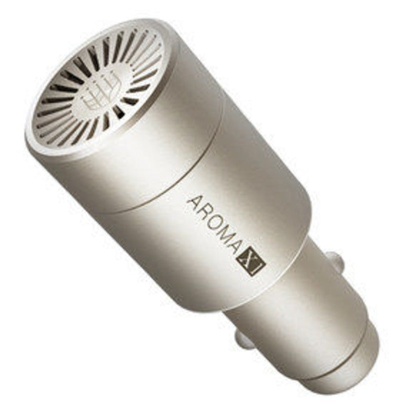Skanto | 2-i-1 USB bilopplader & luftaroma diffusor, med 2A utgang & hvitt lys