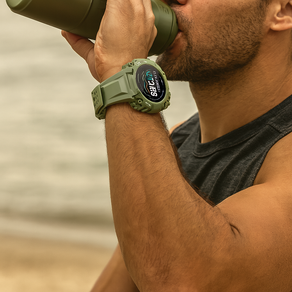 Wasserdichte Smartwatch med Fitness-Tracking