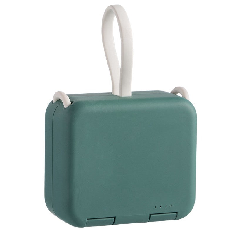Skanto | 4000mAh Bærbar Baklomme Power Bank, med Telefonholder, Sammenleggbart Design & Laderkabel, for Hovedmobiltelefontyper