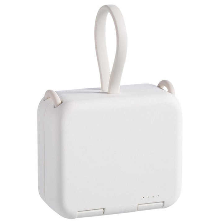 Skanto | 4000mAh Bærbar Baklomme Power Bank, med Telefonholder, Sammenleggbart Design & Laderkabel, for Hovedmobiltelefontyper