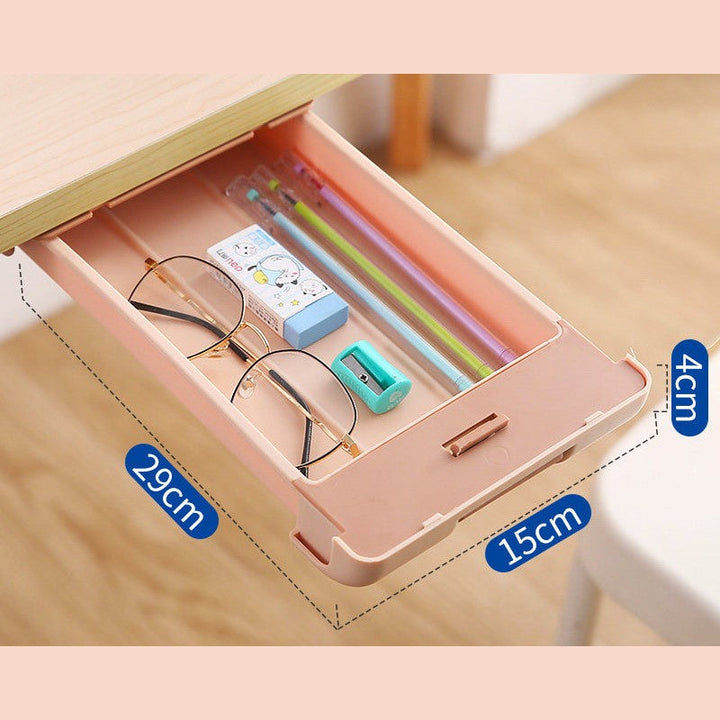 Skanto | Slim Glide Under Desk Storage Pull-Out Drawer, for Stationery, Tools & More