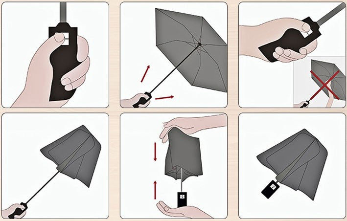 Skanto | Automatisk Sol- og Regnparaply, med Anti-UV Belegg, Stor Tak og Antiskli Håndtak, for Reise, Pendling og Mer
