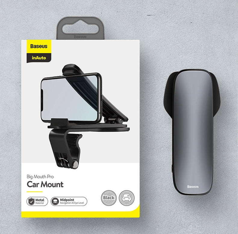 Skanto | Dashboard Biltelefonholder, med Justerbar Klemme & 360-Graders Roterende Design, Passer for 4.7" ~ 6.5" Smarttelefoner
