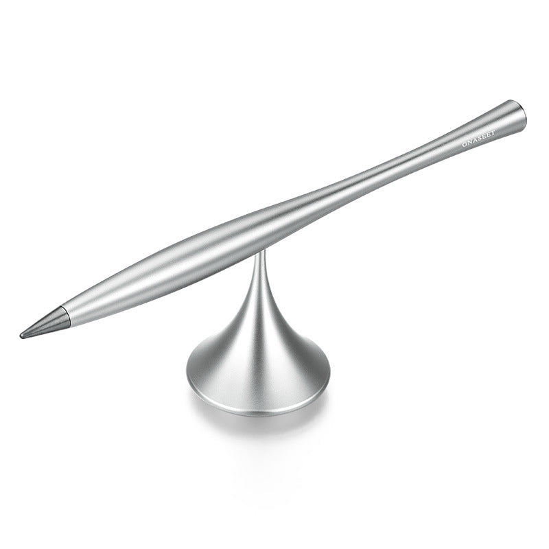 Skanto | Blekkfri Evig Metallpenn, med utskiftbar metalldor, Spinnende Base & Glatt Aluminiumslegering Skall, for Kontor, Arbeid & Studie
