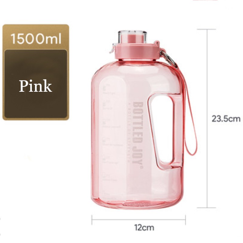 Skanto | 1500ml Stor kapasitet vannflaske, med vid åpning, Tritan materiale og BPA-fri, for gåing, kjøring, trening og mer