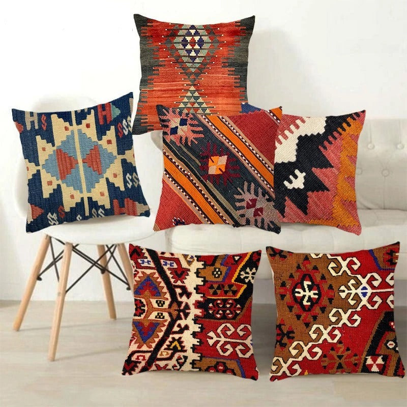 Skanto | BohoLoom Multicolored Linserviett | Boho-Chic Design | Dekor for Stue & Soverom