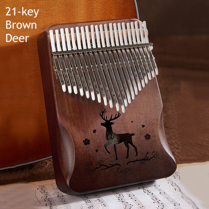Skanto | Bærbar Kalimba, med 21 Taster & Solid Treplate, for Barn, Voksne, Nybegynnere, Profesjonelle