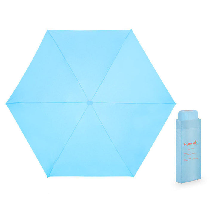 Skanto | Mini Slim Automatisk UV Paraply, med 6 Ribber & 99% UV Blokk, for Solfylte & Regnfulle Dager