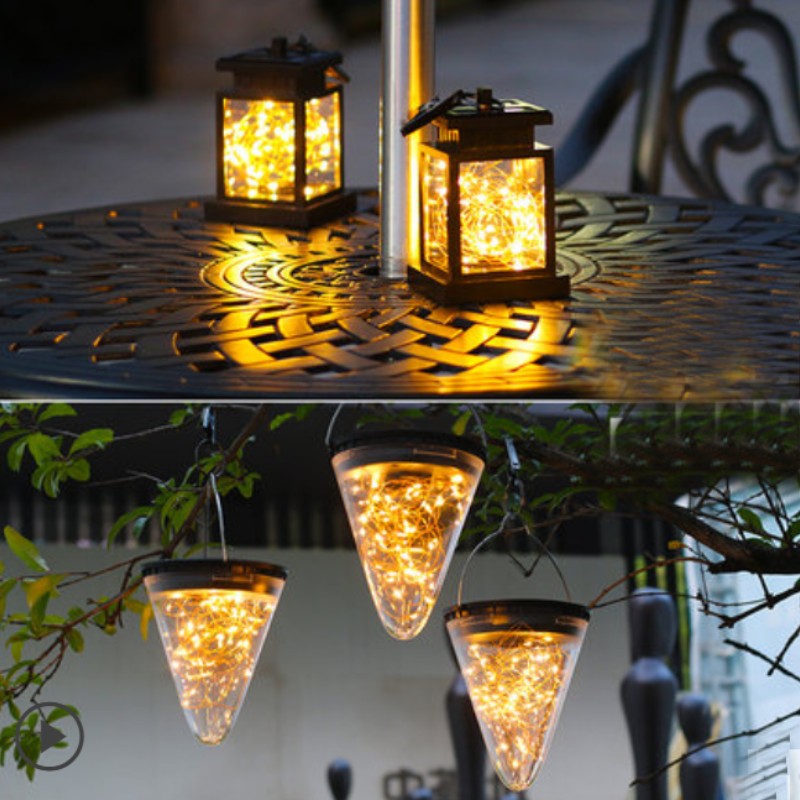 Skanto | Solcelle Utendørs LED Dekorative Lys, med Klemme, Automatisk PÅ/AV & Ingen Ledning Kreves, for Bakgård, Balkong, Innkjørsel & Mer (4-Pack)