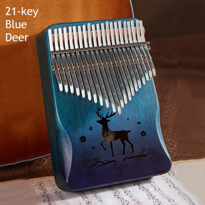 Skanto | Bærbar Kalimba, med 21 Taster & Solid Treplate, for Barn, Voksne, Nybegynnere, Profesjonelle