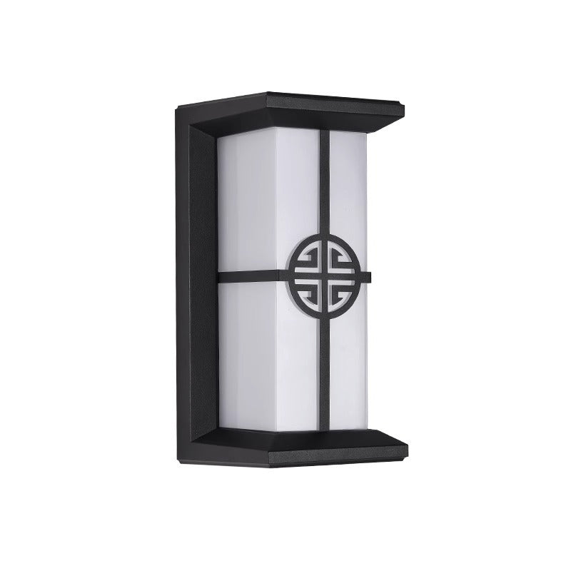 Moderne Industriell Kuboid Aluminium Akryl LED Vanntett Utendørs Vegglampe For Utendørs Patio | Skanto