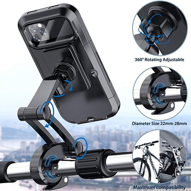 RideCharge Pro – Vanntett telefonholder med USB og 15W trådløs lading for sykkel og el-sykkel | Skanto