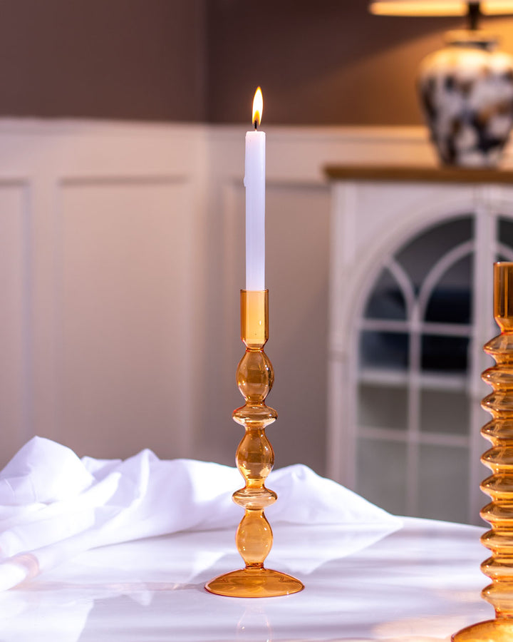 Skanto | Magnificent Glass Lysestake - Oransje
