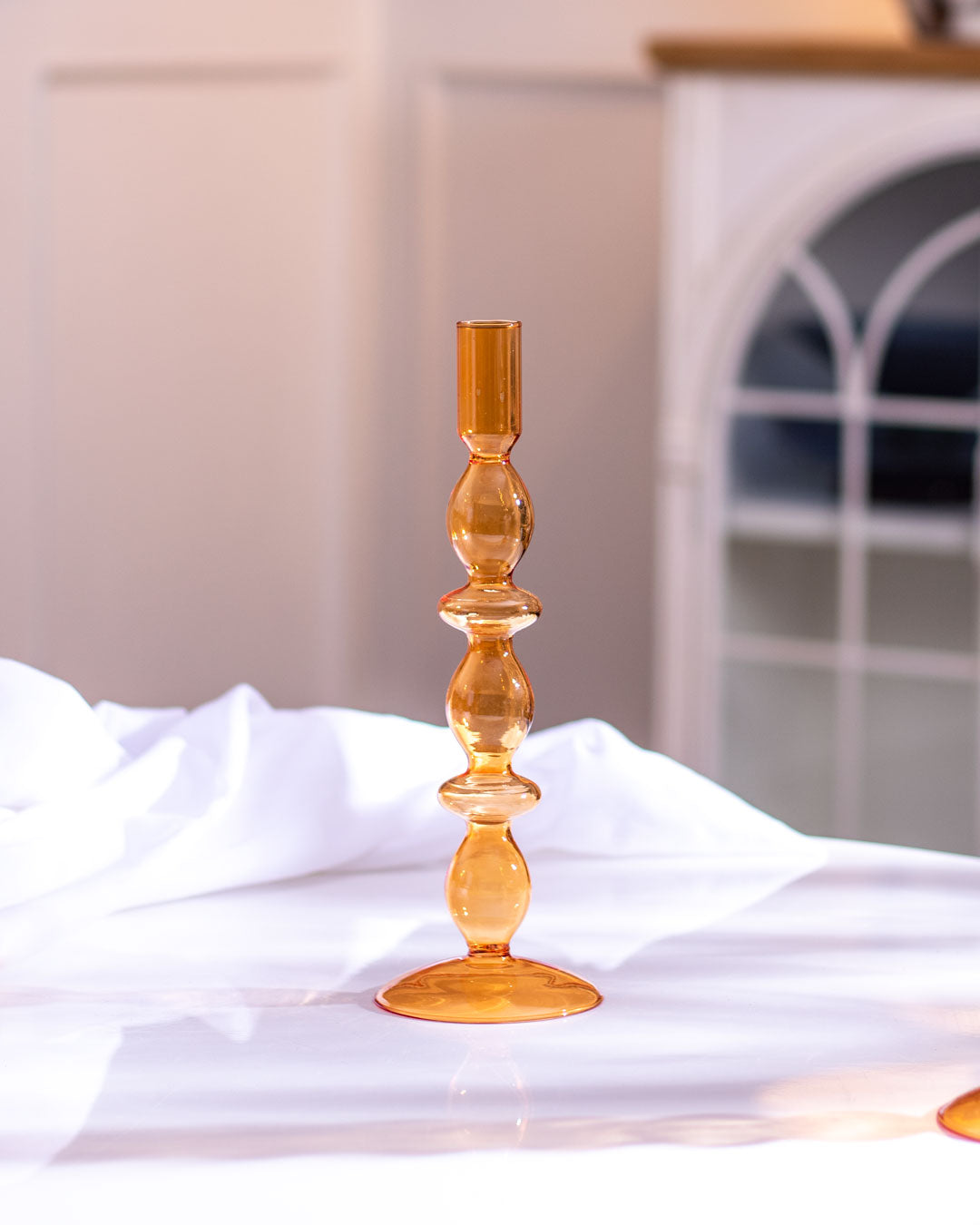 Skanto | Magnificent Glass Lysestake - Oransje