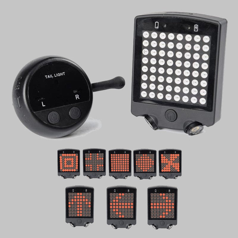 Norvo | USB Oppladbart LED Sykkel Blinklys Laserlys, med Fjernkontroll & Vanntett Design