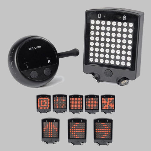 Skanto | USB Oppladbart LED Sykkel Blinklys Laserlys, med Fjernkontroll & Vanntett Design