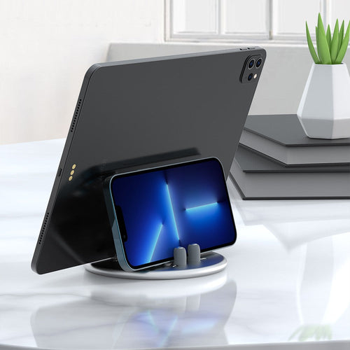 Skanto | Justerbar Rund Vertikal Laptopstativ med Flere Spalter, for Laptop, Nettbrett, Telefon