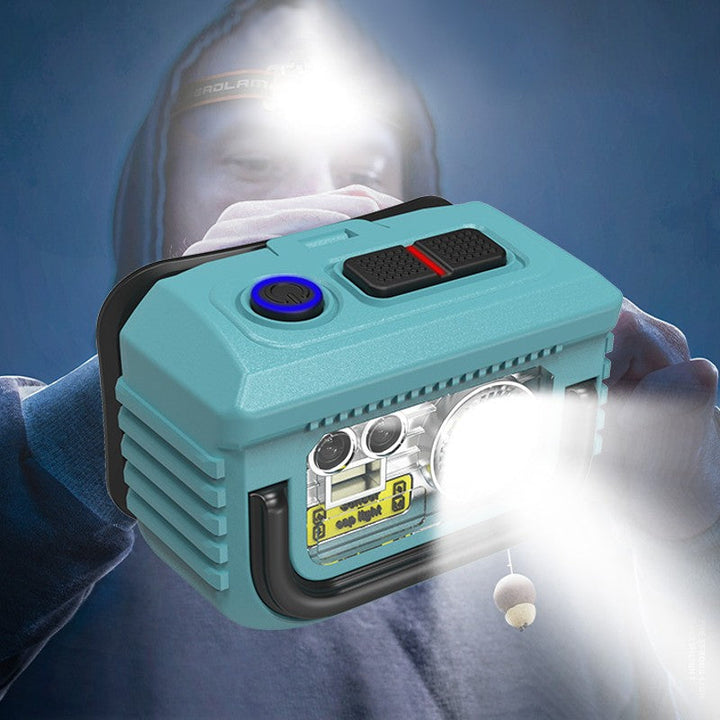 Skanto | Oppladbar Super Lys Hodelykt med 7 Moduser, for Camping, Sykling, Fiske, Løping