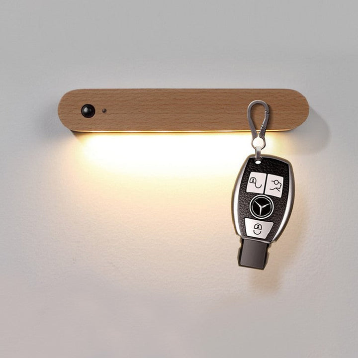 Skanto | Oppladbar Trådløs Magnetisk LED Bevegelsessensor Nattlys, for Gang, Klesskap, Trapper, Bad, Bil