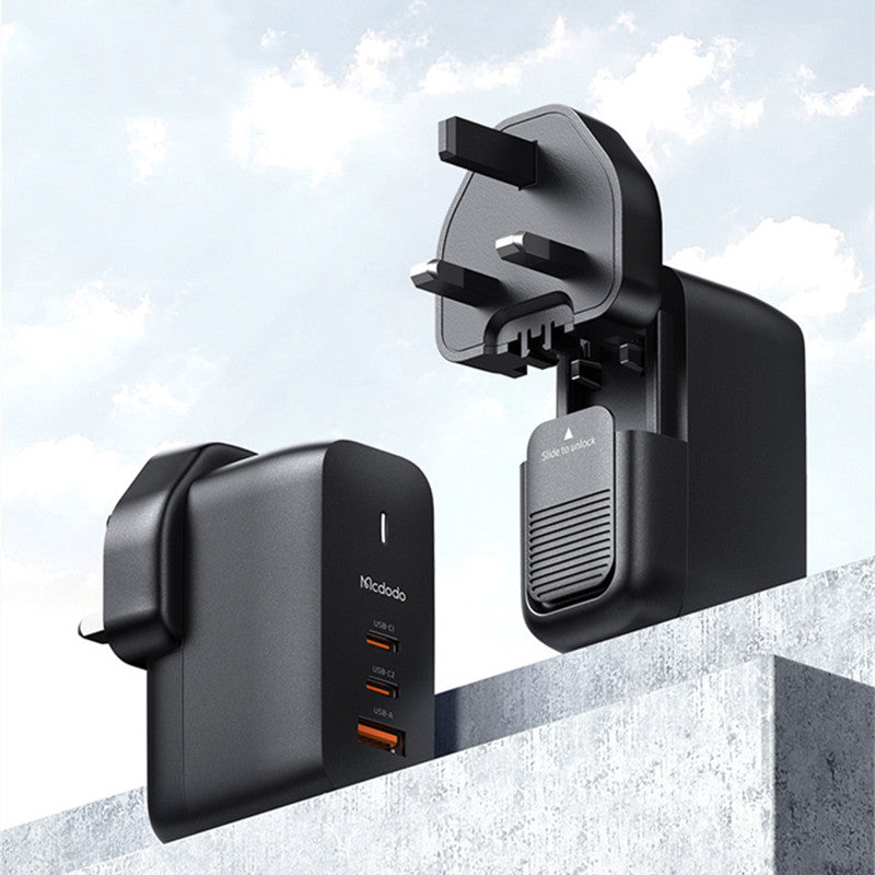 Skanto | 65W Telefonlader med 2 USB-C & 1 USB-A porter, for telefon & laptop