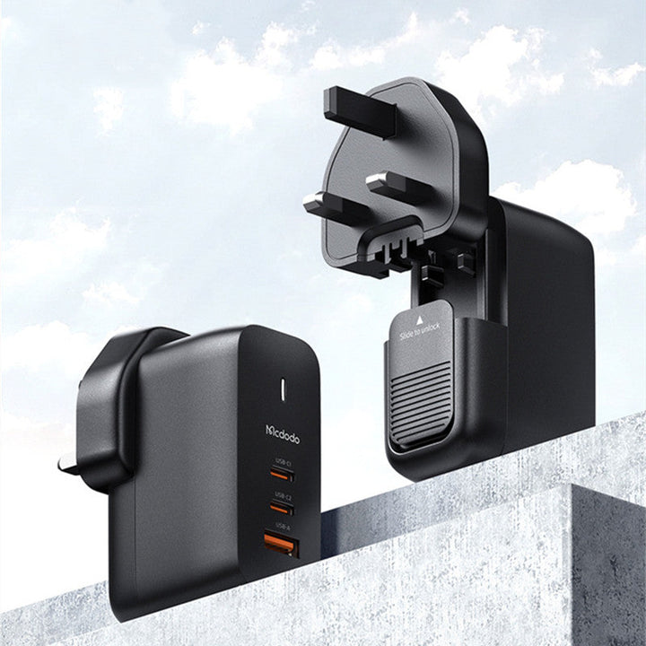Skanto | 65W Telefonlader med 2 USB-C & 1 USB-A porter, for telefon & laptop