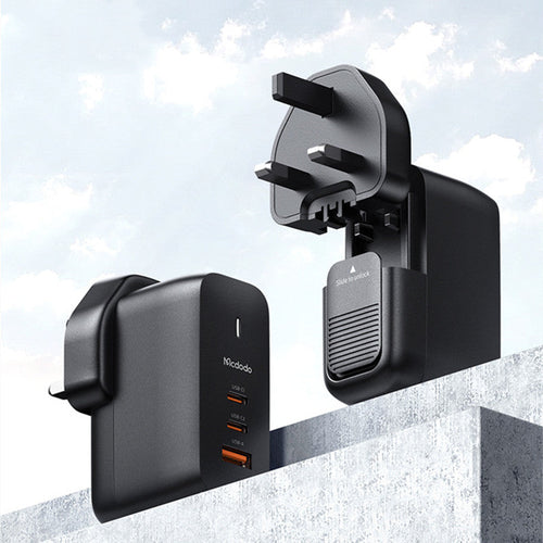 Skanto | 65W Telefonlader med 2 USB-C & 1 USB-A porter, for telefon & laptop