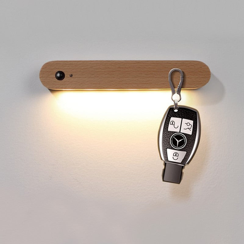 Norvo | Oppladbar Trådløs Magnetisk LED Bevegelsessensor Nattlys, for Gang, Klesskap, Trapper, Bad, Bil