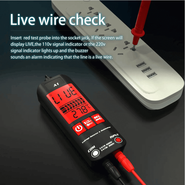 Skanto | A1 Fullautomatisk Anti-Brenne Intelligent Digitalt Multimeter