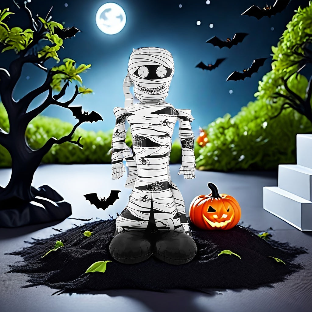 Skanto | Halloween Tegneserie Inflatable Mumie Dekorasjon | Spooky Frittstående Rekvisitt