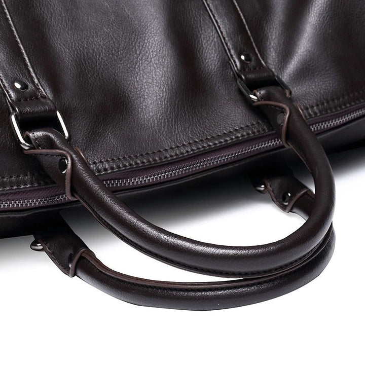 Skanto | Stillegående lær herre reise bag – Perfekt for lange og korte turer