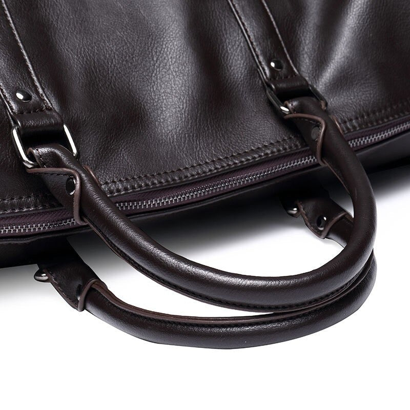 Skanto | Stillegående lær herre reise bag – Perfekt for lange og korte turer
