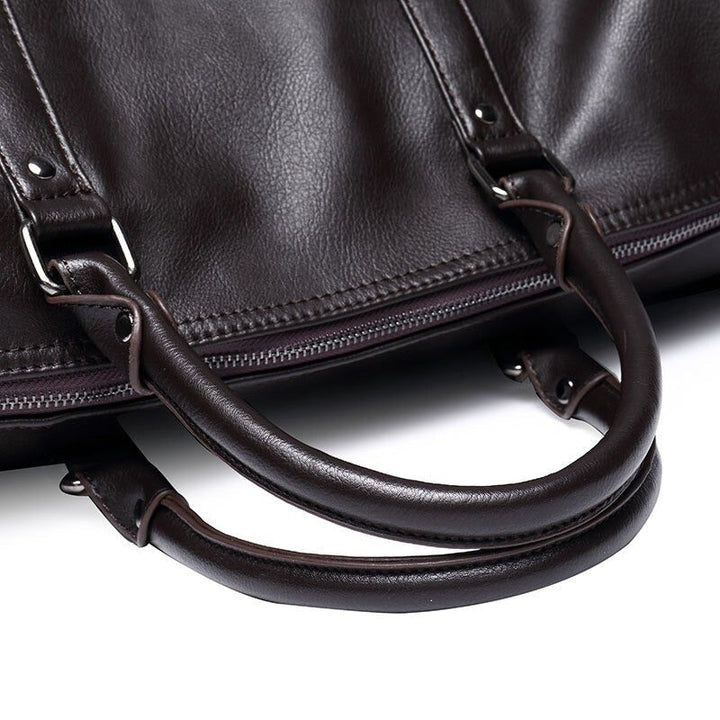 Skanto | Stillegående lær herre reise bag – Perfekt for lange og korte turer