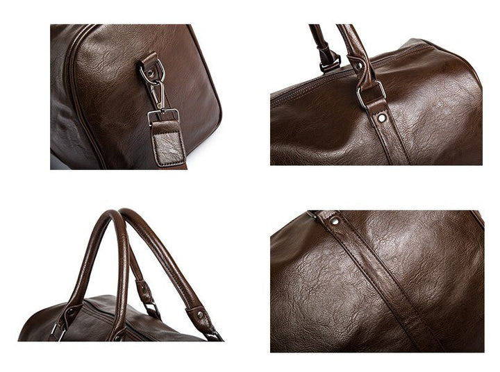 Skanto | Stillegående lær herre reise bag – Perfekt for lange og korte turer