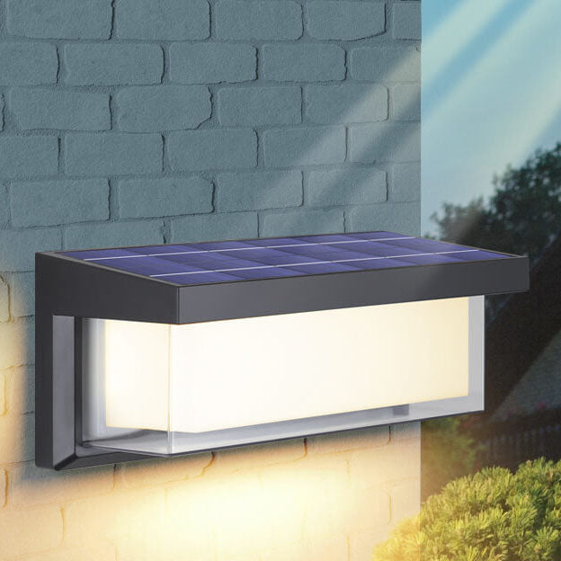 Skanto | Moderne Minimalistisk Solrektangel PC LED Utendørs Vegglampe For Utendørs Patio