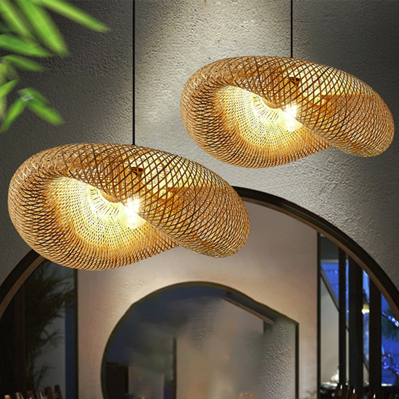 Skanto | Rattanvevd Bambus - Pendellampe - Led - Lys