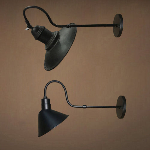 Tradisjonell Vintage Horn Jern 1-Lykt Utendørs Vegglampe For Entré | Skanto