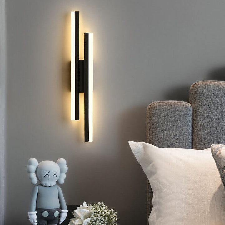 Skanto | LuxLine Moderne LED Vegglampe | Minimalistisk Design | Jern & Akryl | Dimmbar Lys