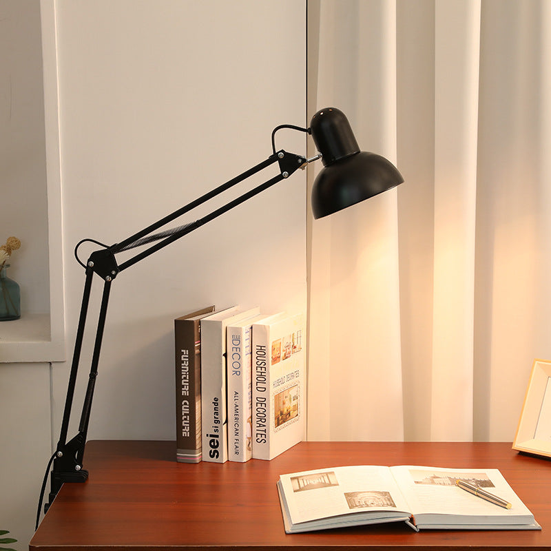 Skanto | Moderne minimalistisk sammenleggbar bordlampe med lang arm og klemme laget av ABS med 1 lys for soverommet