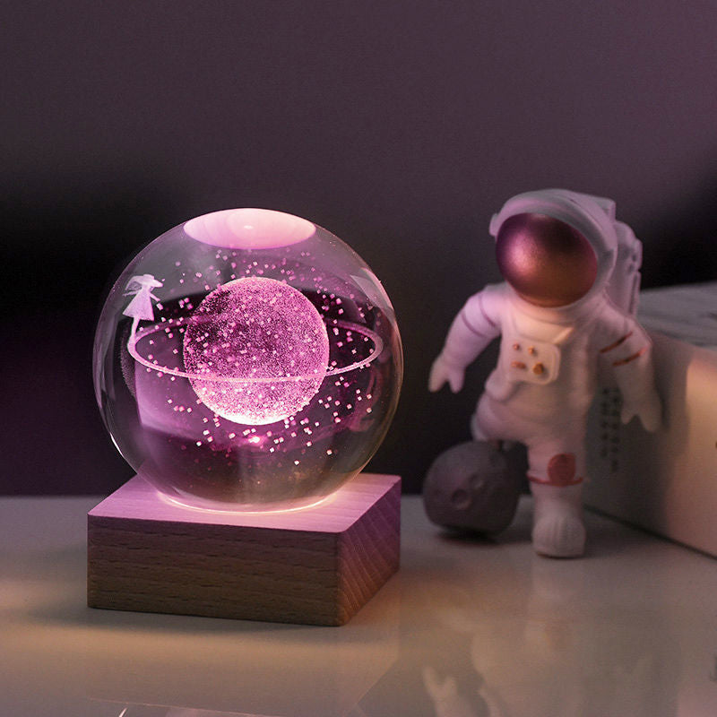 Skanto | 3D Galaxy Crystal Ball Nattlampe Dekorlampe