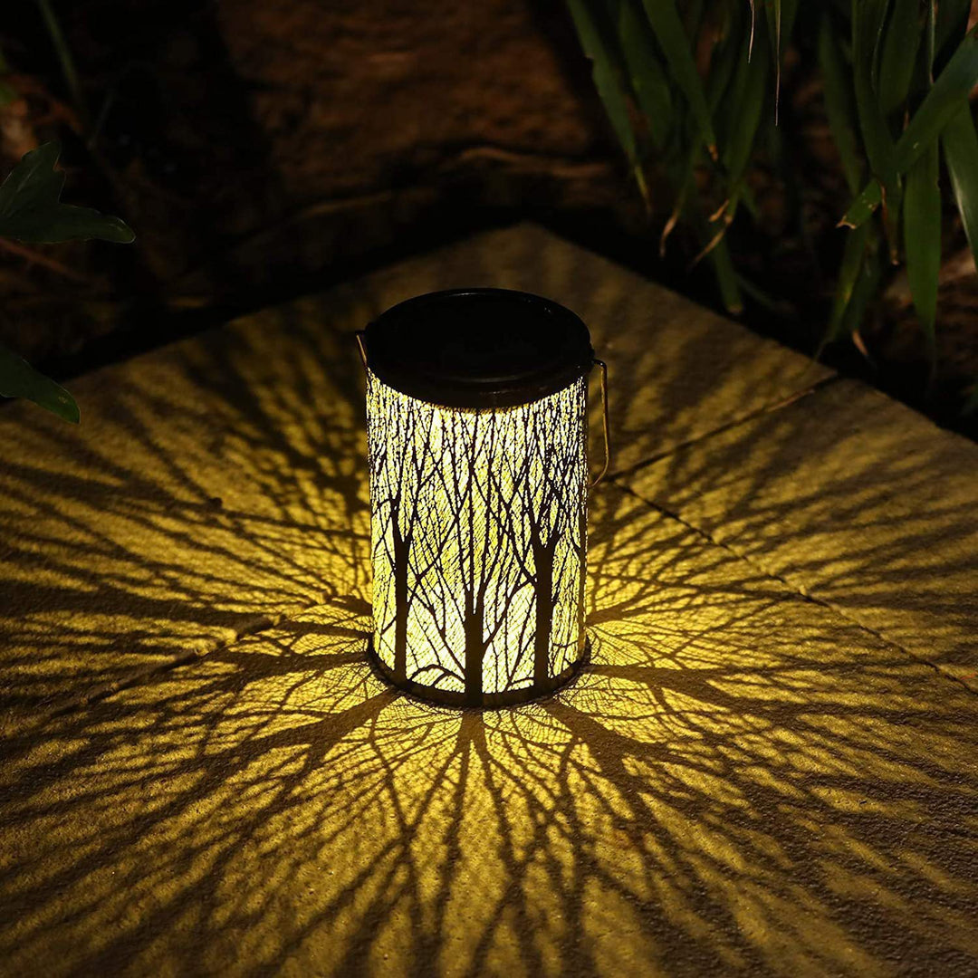 Moderne Art Deco Sol Sylinder Skjelett Lantern Jern LED Utendørs Landskapslys For Hage | Skanto