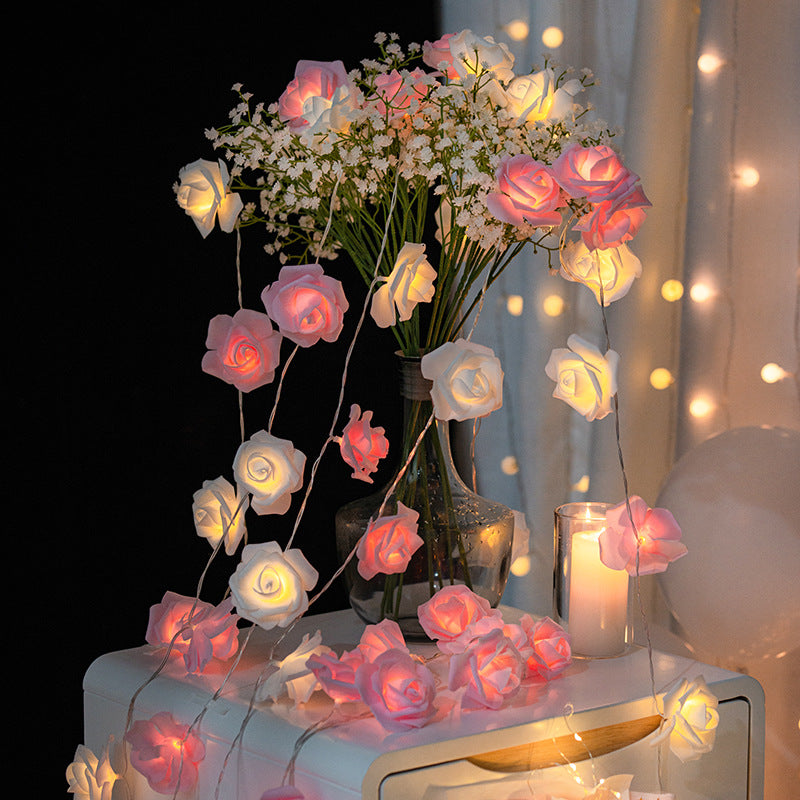 Skanto | Moderne Kreativ Rose Ferie Dekorasjon PV Bubble Mu LED Lyskjeder