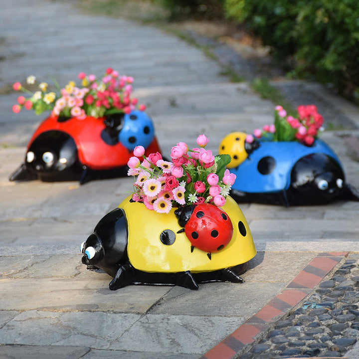 Skanto | Metall Marihøne Blomsterpotte