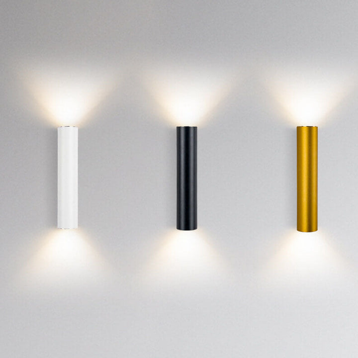 Skanto | Enkel Aluminium Sylinderformet 2-Lykt Vegglampe
